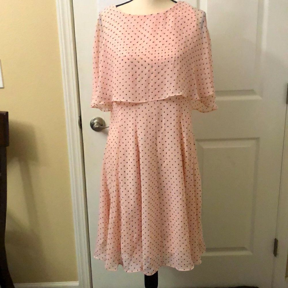Danny and Nicole womens blush/black dress size 10